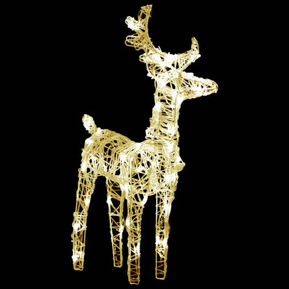 vidaXL Christmas Reindeers 2 pcs Warm White 80 LEDs Acrylic