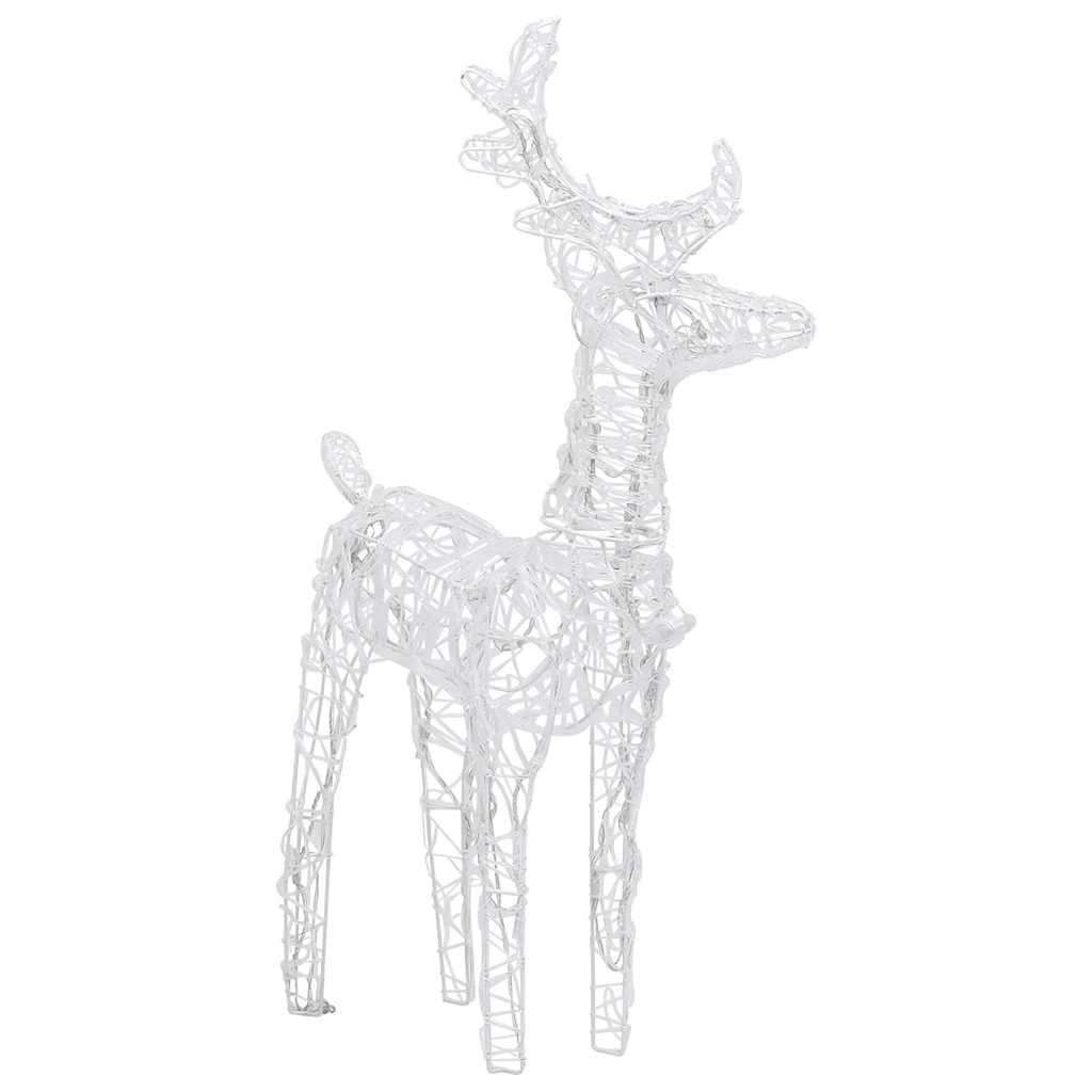 vidaXL Christmas Reindeers 2 pcs Warm White 80 LEDs Acrylic