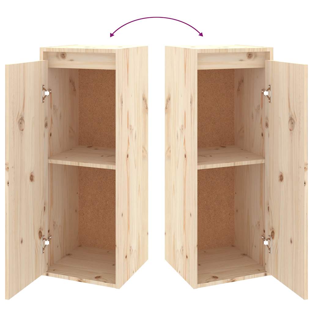 vidaXL TV Cabinets 2 pcs Solid Wood Pine