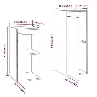 vidaXL TV Cabinets 2 pcs Solid Wood Pine
