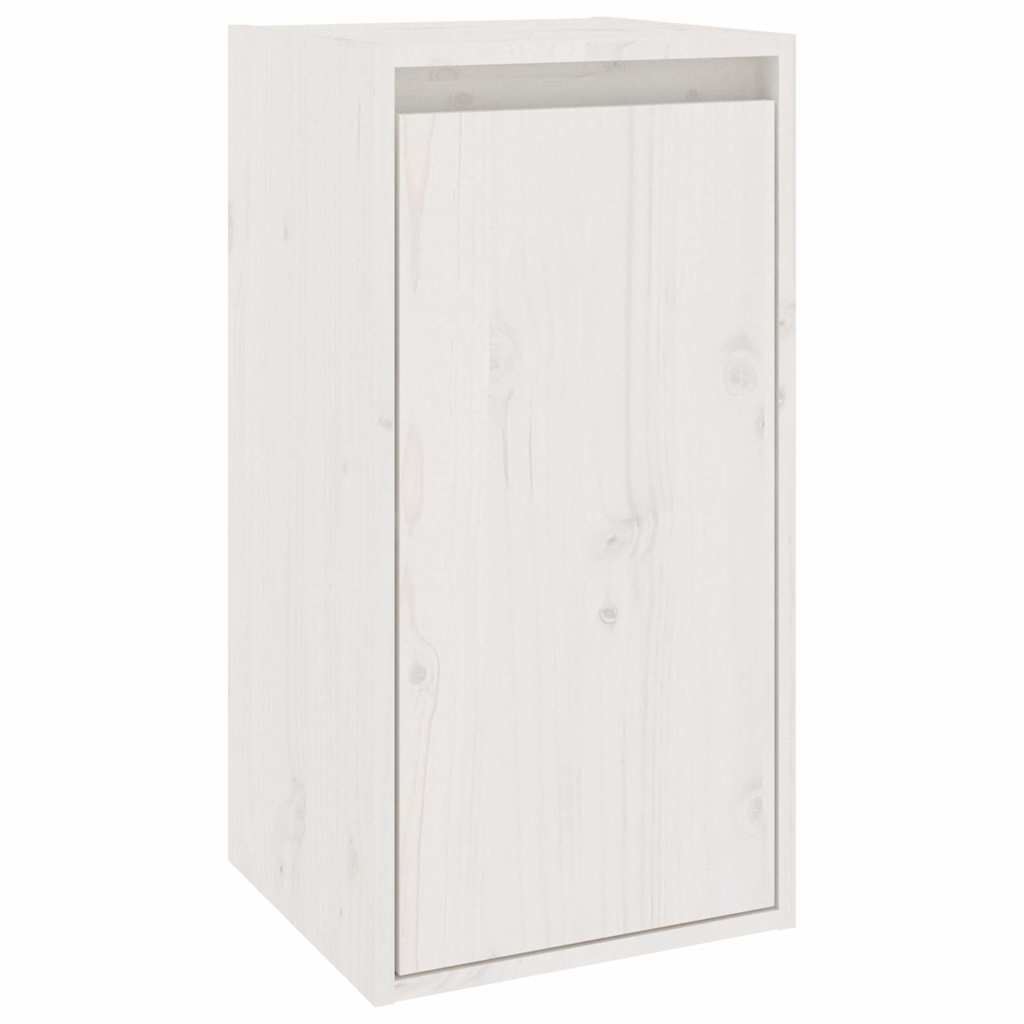 vidaXL 4 Piece TV Cabinet Set White Solid Wood Pine