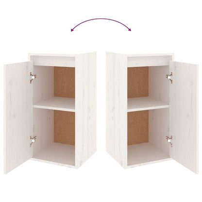 vidaXL 4 Piece TV Cabinet Set White Solid Wood Pine