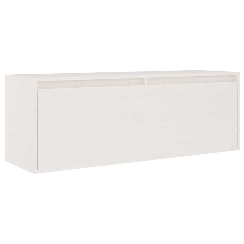 vidaXL 4 Piece TV Cabinet Set White Solid Wood Pine