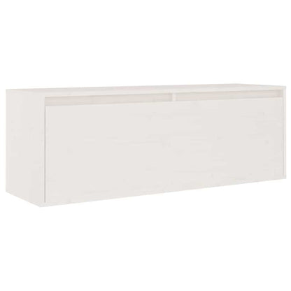 vidaXL 4 Piece TV Cabinet Set White Solid Wood Pine