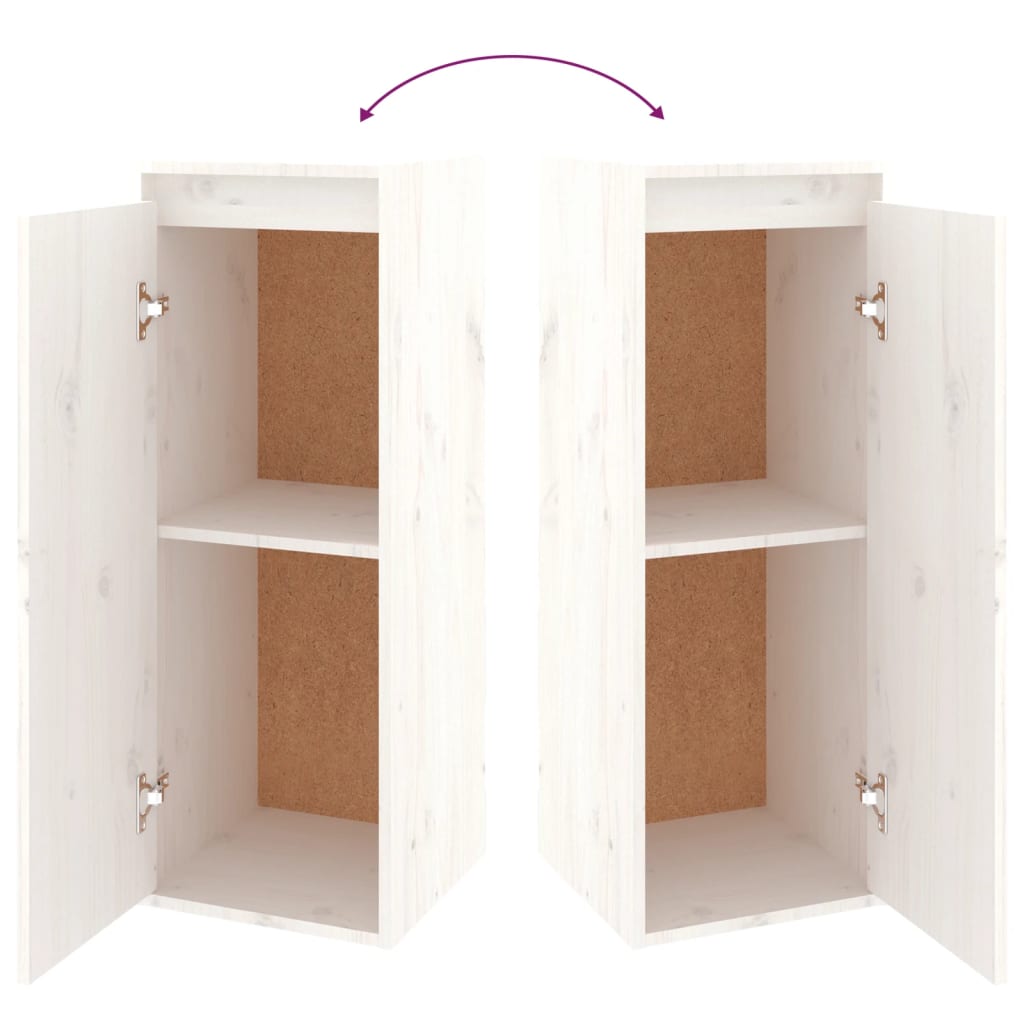vidaXL TV Cabinets 4 pcs White Solid Wood Pine