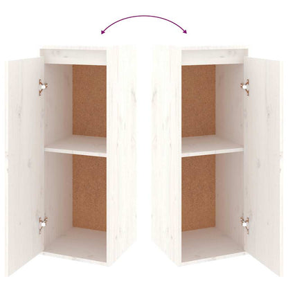 vidaXL 6 Piece TV Cabinet Set White Solid Wood Pine