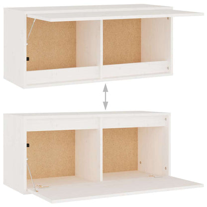 vidaXL TV Cabinets 4 pcs White Solid Wood Pine