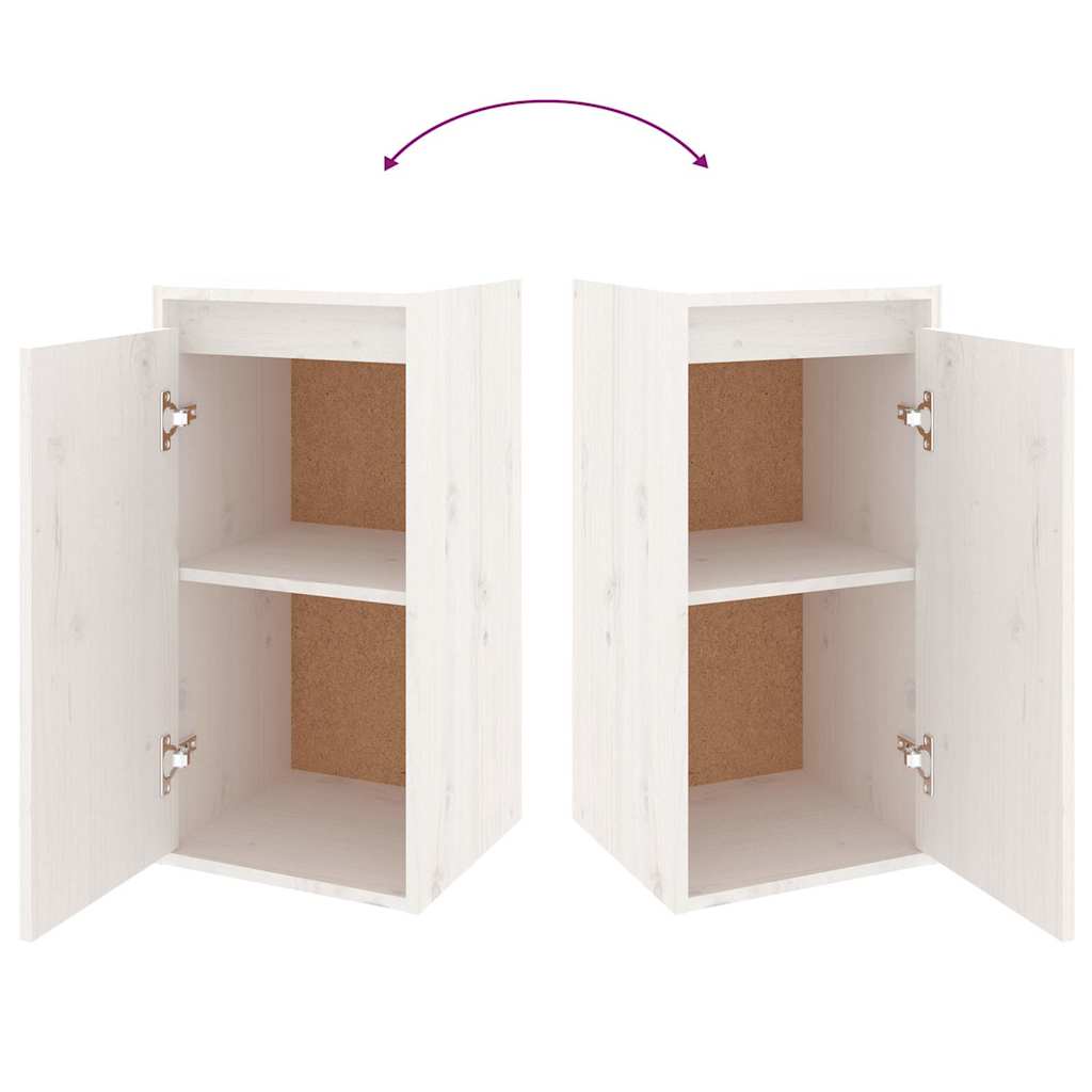 vidaXL 6 Piece TV Cabinet Set White Solid Wood Pine