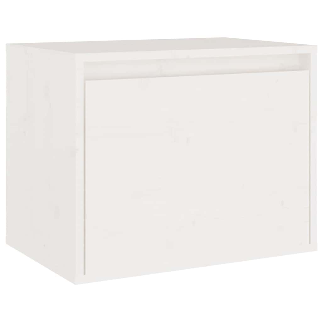 vidaXL 4 Piece TV Cabinet Set White Solid Wood Pine
