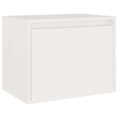 vidaXL 4 Piece TV Cabinet Set White Solid Wood Pine
