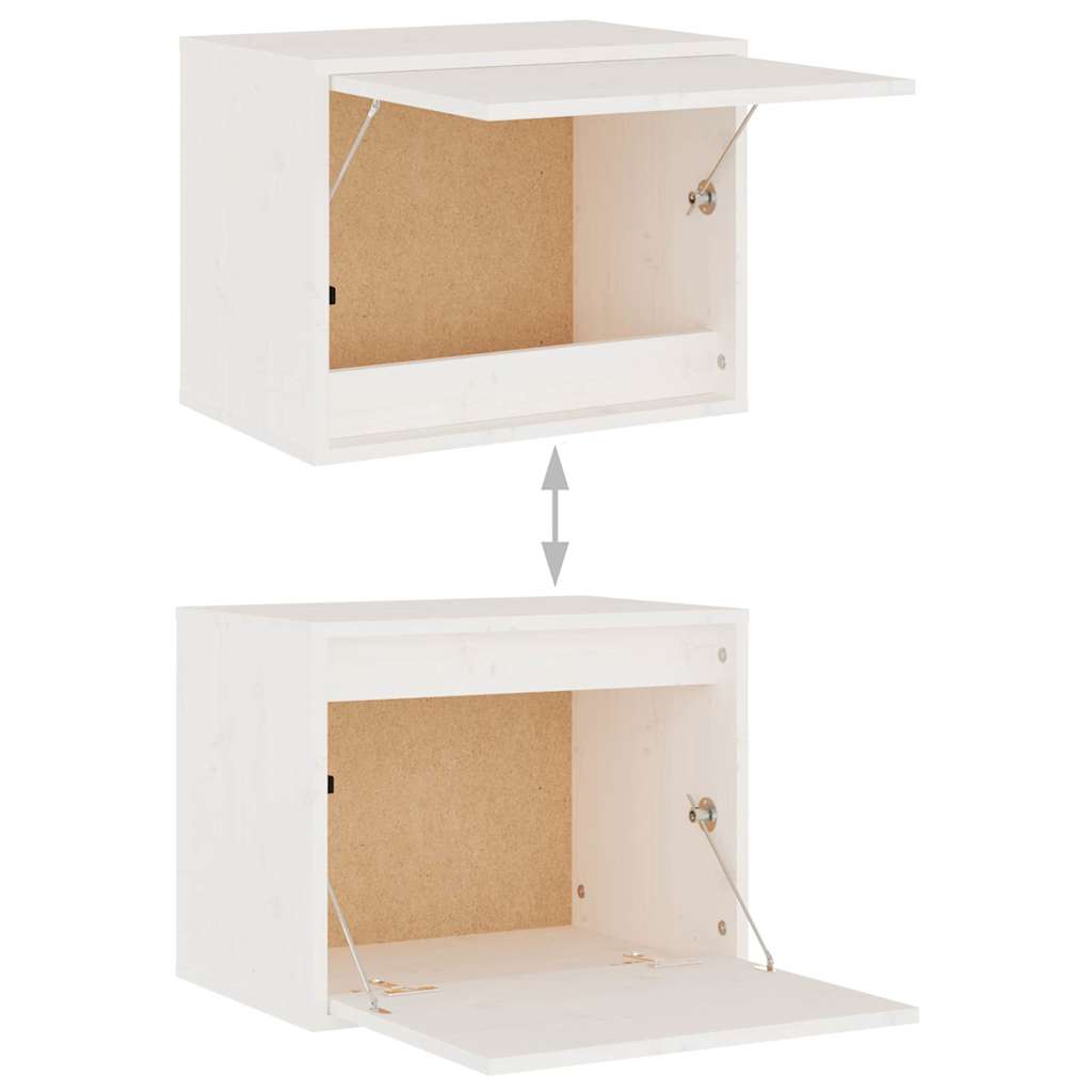 vidaXL 4 Piece TV Cabinet Set White Solid Wood Pine