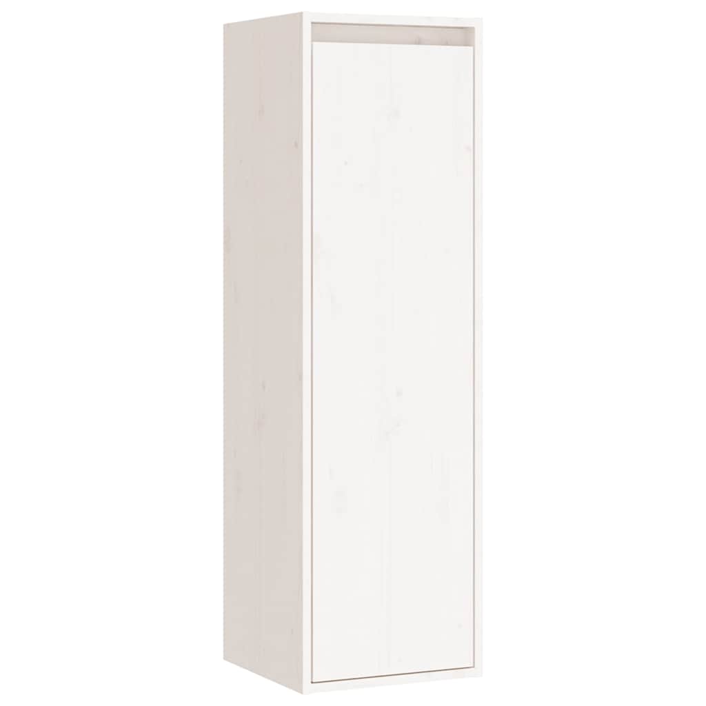 vidaXL 4 Piece TV Cabinet Set White Solid Wood Pine