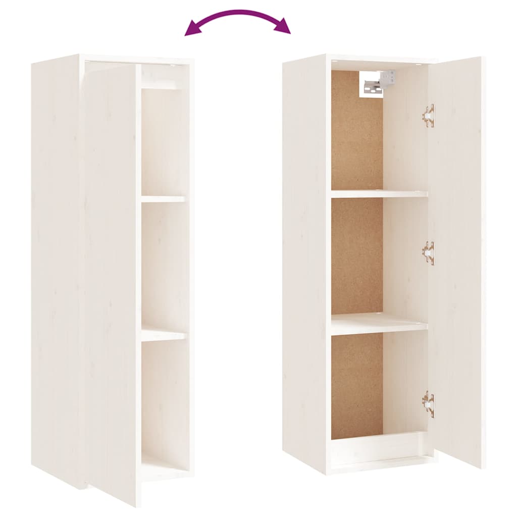 vidaXL 4 Piece TV Cabinet Set White Solid Wood Pine