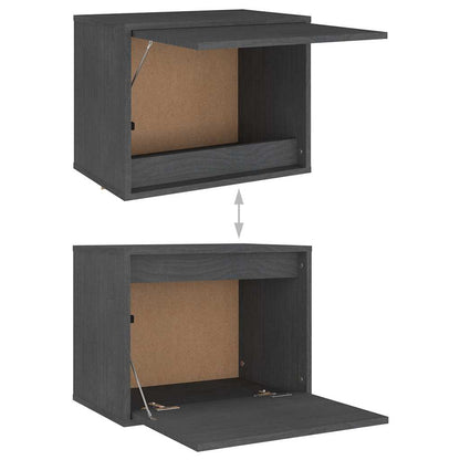 vidaXL 4 Piece TV Cabinet Set Grey Solid Wood Pine
