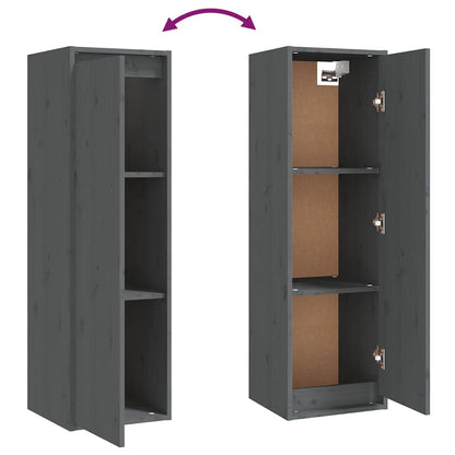 vidaXL 4 Piece TV Cabinet Set Grey Solid Wood Pine