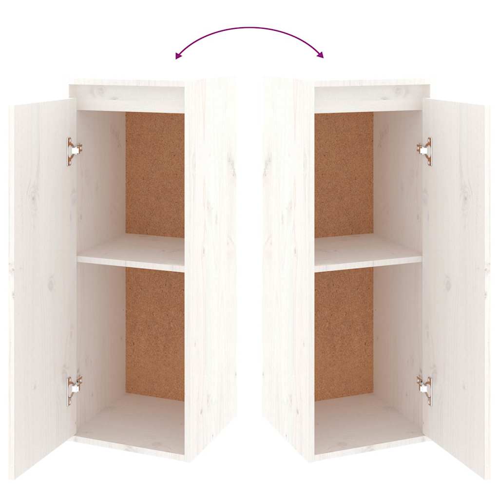 vidaXL 4 Piece TV Cabinet Set White Solid Wood Pine