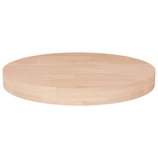 vidaXL Round Table Top Ø30x4 cm Untreated Solid Wood Oak