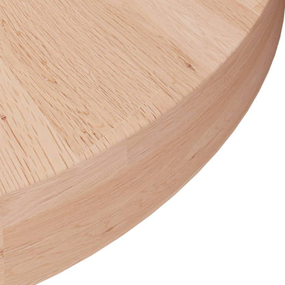 vidaXL Round Table Top Ø30x4 cm Untreated Solid Wood Oak