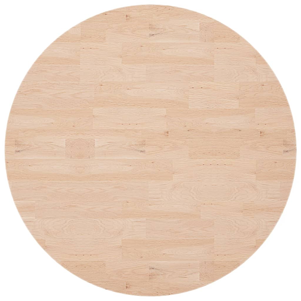 vidaXL Round Table Top Ø90x4 cm Untreated Solid Wood Oak