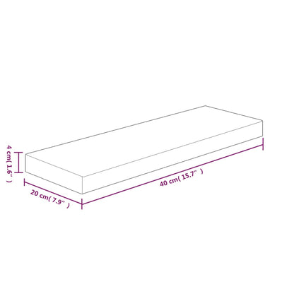 vidaXL Shelf Board 40x20x4 cm Untreated Solid Wood Oak