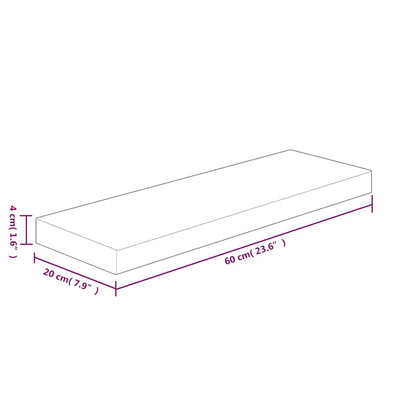 vidaXL Shelf Board 60x20x4 cm Untreated Solid Wood Oak