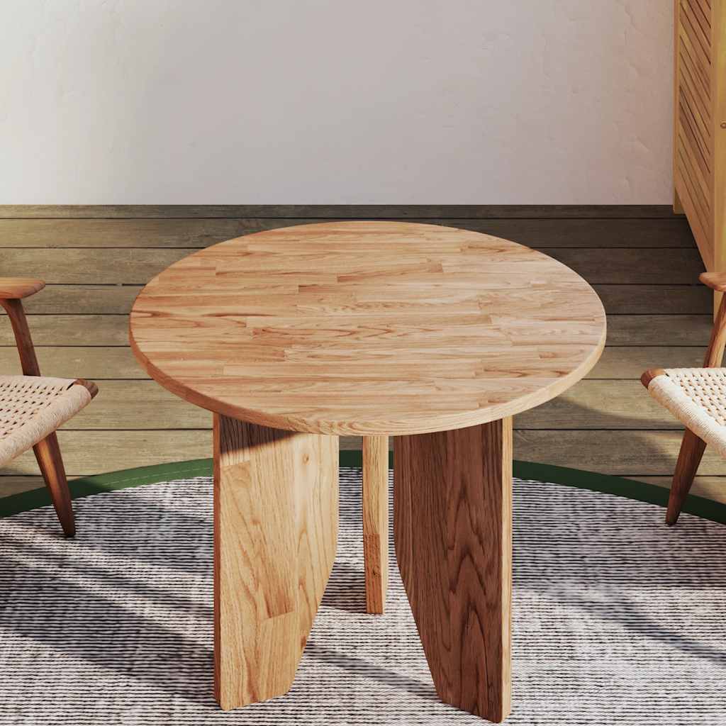 vidaXL Round Table Top Light Brown Ø50x1.5 cm Treated Solid Wood Oak
