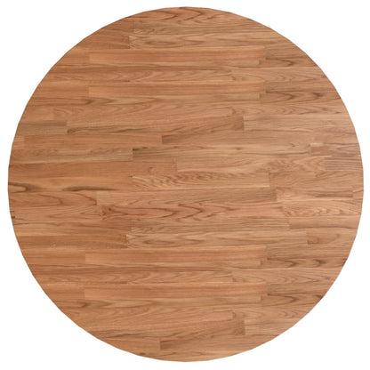 vidaXL Round Table Top Light Brown Ø80x1.5 cm Treated Solid Wood Oak