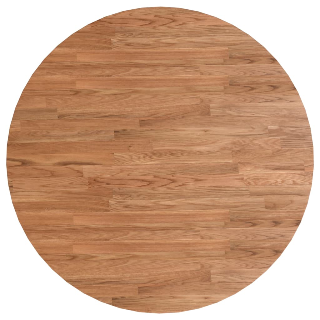 vidaXL Round Table Top Light Brown Ø90x1.5 cm Treated Solid Wood Oak