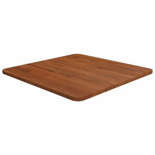 vidaXL Square Table Top Dark Brown 50x50x1.5cm Treated Solid Wood Oak