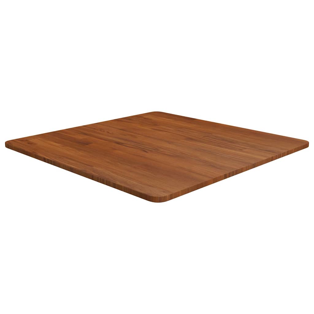 vidaXL Table Top | Dark Brown | Solid Oak Wood | 70 x 70 cm square | Durable
