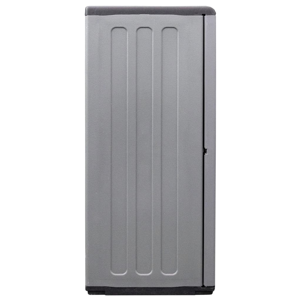 vidaXL Garden Storage Cabinet Grey and Black 68x37x84 cm PP