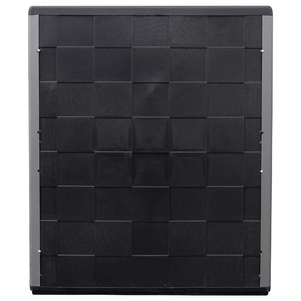 vidaXL Garden Storage Cabinet Grey and Black 68x37x84 cm PP