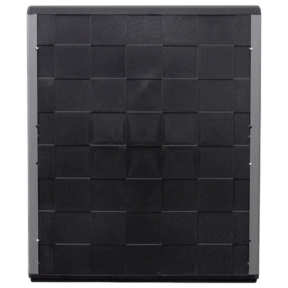 vidaXL Garden Storage Cabinet Grey and Black 68x37x84 cm PP