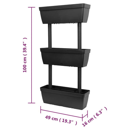vidaXL Garden Planter 6 pcs 100 cm Anthracite