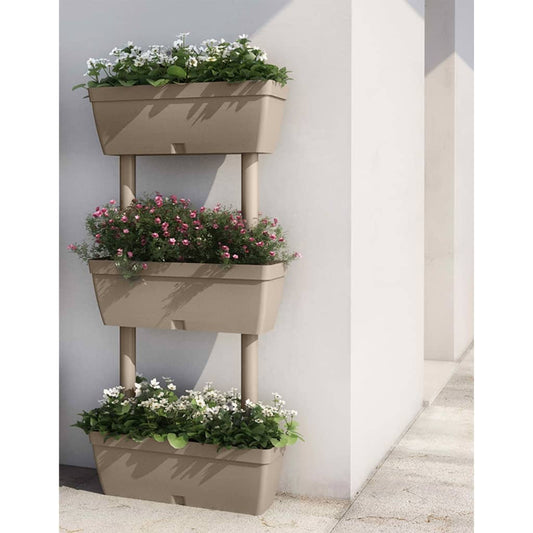 vidaXL Garden Planter 6 pcs 100 cm Taupe
