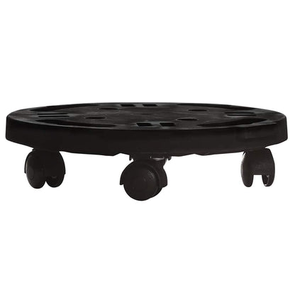 vidaXL Plant Trolley with Wheels Diameter 30 cm Black 170 kg