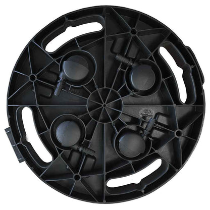 vidaXL Plant Trolley with Wheels Diameter 30 cm Black 170 kg