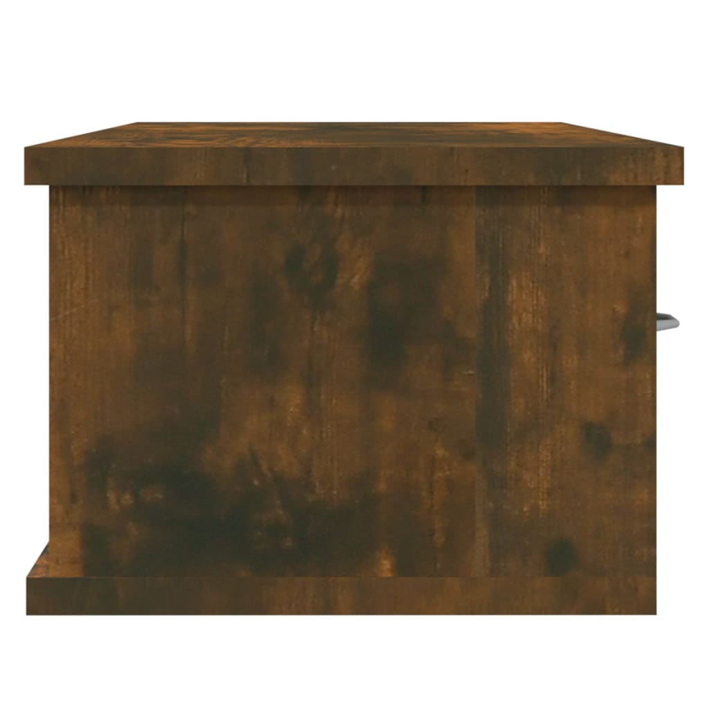 vidaXL Wall Cabinet Smoked Oak 88x26x18.5 cm Engineered Wood