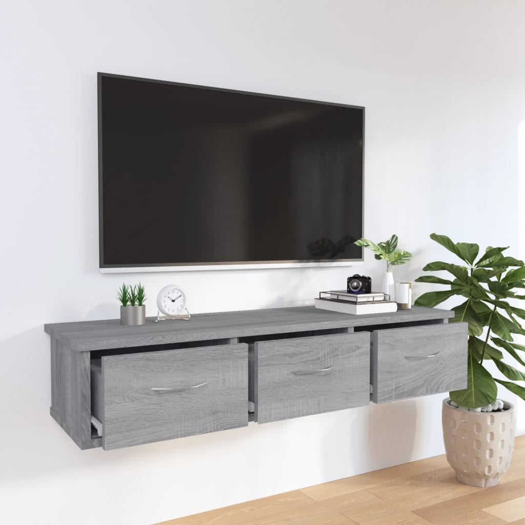 vidaXL Wall Cabinet | Grey sonoma | Engineered wood | Medium | Wall Cabinet