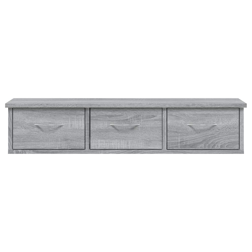 vidaXL Wall Cabinet Grey Sonoma 88x26x18,5 cm Engineered Wood