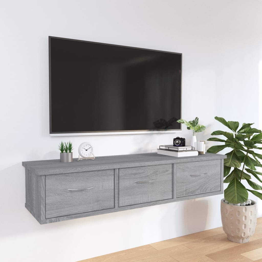 vidaXL Wall Cabinet | Grey sonoma | Engineered wood | Medium | Wall Cabinet
