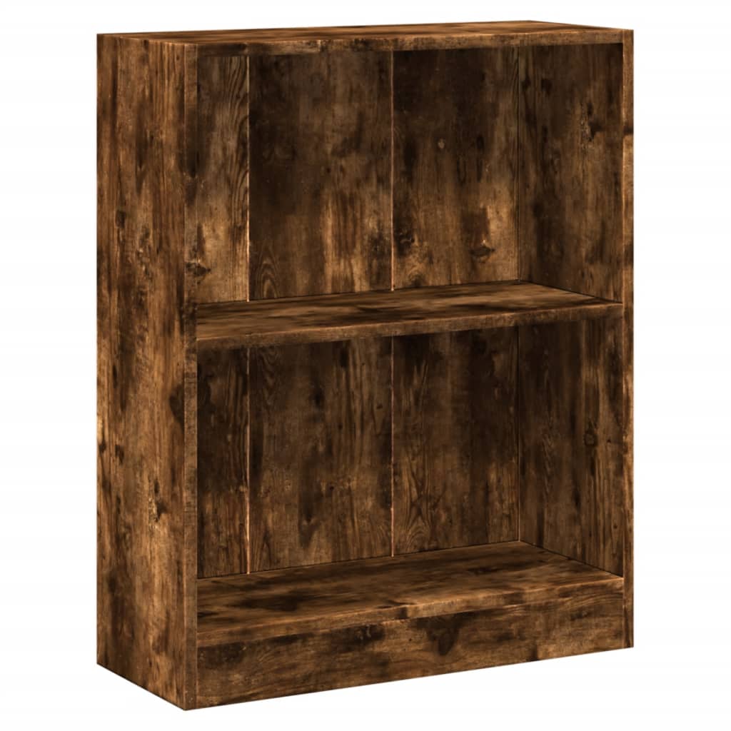 vidaXL Bookcase Smoked Oak 60x24x76 cm Engineered Wood