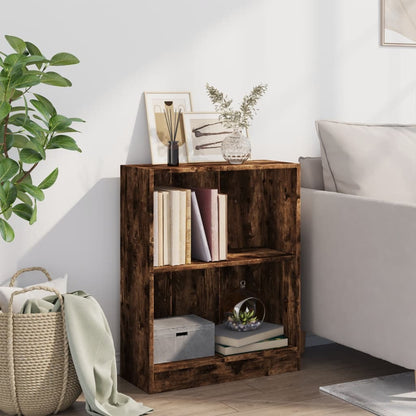 vidaXL Bookcase Smoked Oak 60x24x76 cm Engineered Wood