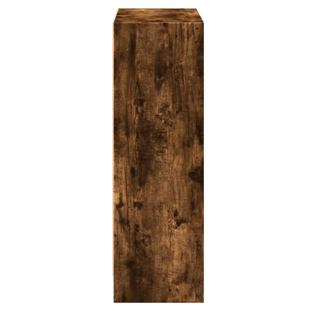 vidaXL Bookcase Smoked Oak 60x24x76 cm Engineered Wood