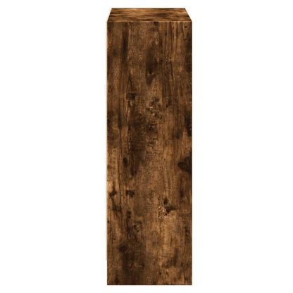 vidaXL Bookcase Smoked Oak 60x24x76 cm Engineered Wood