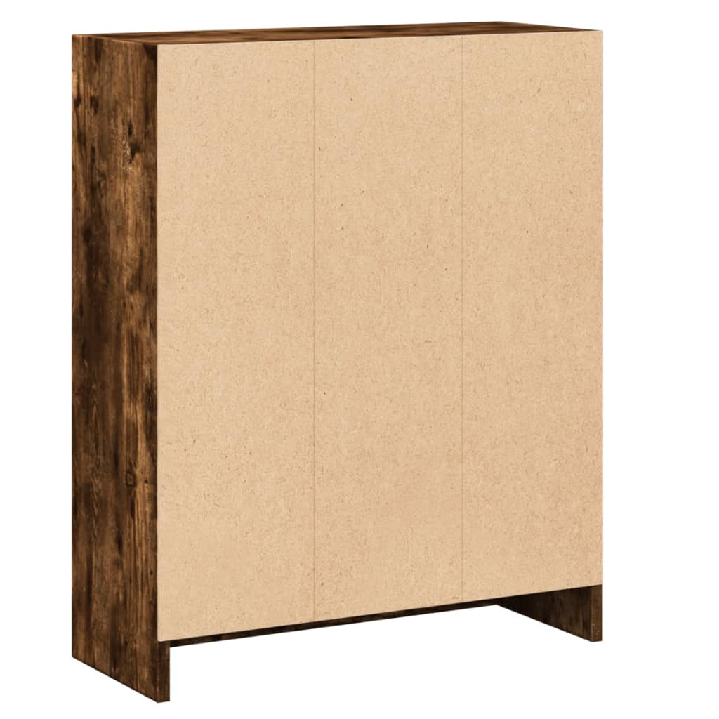 vidaXL Bookcase Smoked Oak 60x24x76 cm Engineered Wood