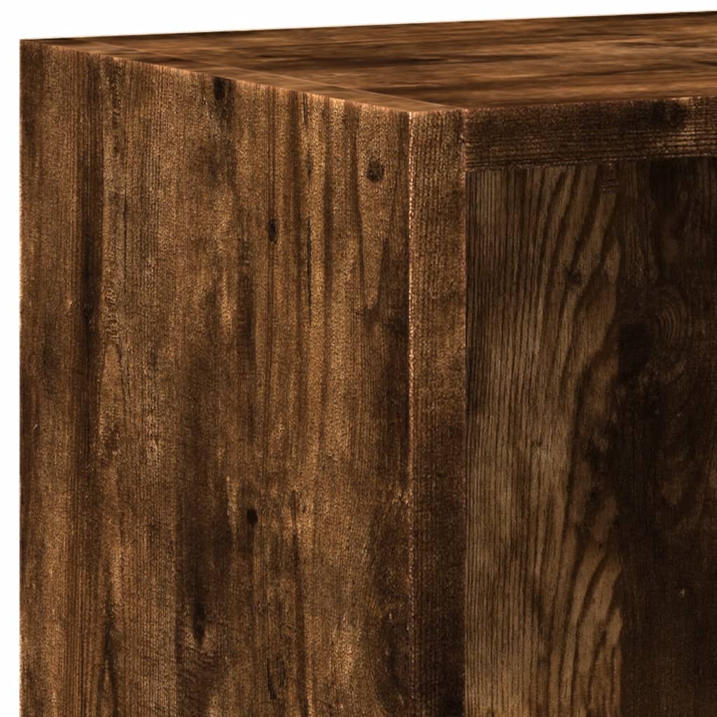 vidaXL Bookcase Smoked Oak 60x24x76 cm Engineered Wood