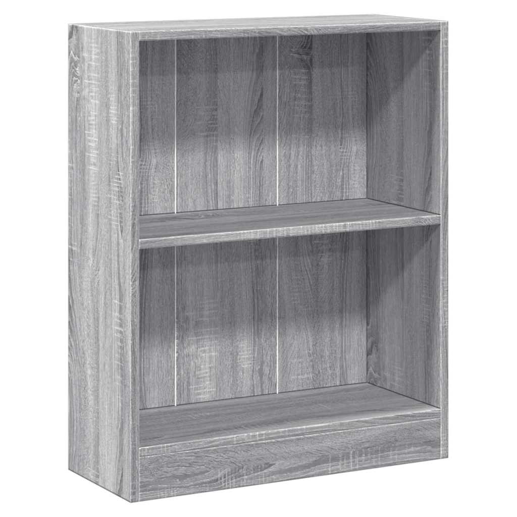 vidaXL Bookcase Grey Sonoma 60x24x76 cm Engineered Wood