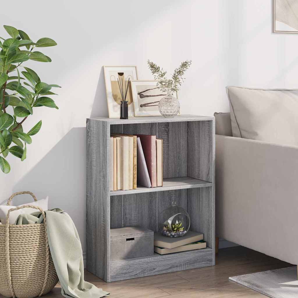 vidaXL Bookcase Grey Sonoma 60x24x76 cm Engineered Wood