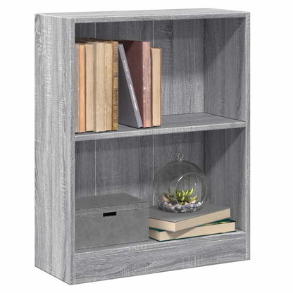 vidaXL Bookcase Grey Sonoma 60x24x76 cm Engineered Wood